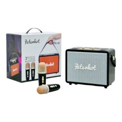 Loa Bluetooth Không Dây Peterhot Kèm 2 Mic Karaoke - LBLT01