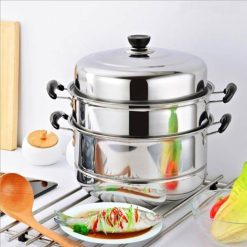 Nồi Hấp 2 Tầng Inox Kèm Xửng Hấp - NH3TIN01