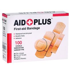 Hộp 100 Miếng Băng Cá Nhân Aid Plus 4 Size Băng Keo Cá Nhân Bảo Vệ Vết Thương - H100MBKCN01