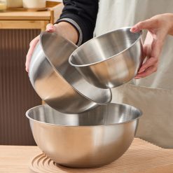 Set 3 Thau Inox 304 Trộn Salad Có Vạch Chia Dung Tích - S3TTSL01