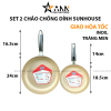 Set 2 Chảo Chống Dính Sunhouse Dùng Cho Bếp Ga - S2CH01