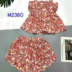 Đồ bộ mango siêu mát quần đùi áo hai dây nhiều hoạ tiết - DBO5018