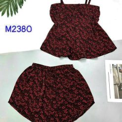 Đồ bộ mango siêu mát quần đùi áo hai dây nhiều hoạ tiết - DBO5018