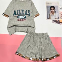 đồ bộ quần váy áo tay ngắn in chữ ALLEAS - DBO5019
