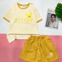 Đồ bộ quần đùiu tay áo ngắn in thỏ STUDY - DBO5023