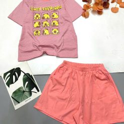 Đồ bộ quần đùi áo tay ngắn in hình capybara - DBO5024