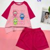 Đồ bộ quần đùi áo tay ngắn in hình 3 bé labubu - DBO5025