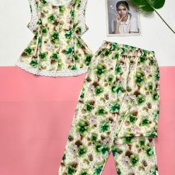 Đồ bộ mango quần lỡ áo sát nách ren nhiều hoạ tiết - DBO5029