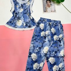 Đồ bộ mango quần lỡ áo sát nách ren nhiều hoạ tiết - DBO5029