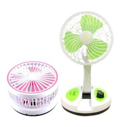 Quạt Để Bàn Folding Gấp Gọn Có Đèn Sáng - QDBFDF01