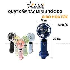 Quạt Cầm Tay Mini 5 Tốc Độ Nhiều Màu 30x9cm - QMNCT5TD01