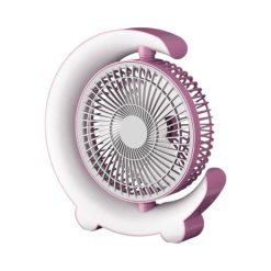 Quạt Tích Điện Để Bàn Hình Trăng Khuyết Có Đèn Led - QDBLED01