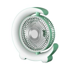 Quạt Tích Điện Để Bàn Hình Trăng Khuyết Có Đèn Led - QDBLED01