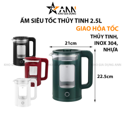 Ấm Đun Nước Siêu Tốc Thủy Tinh Cuckoo 2,5L - ASTTT01
