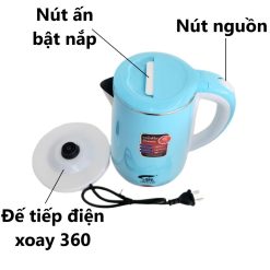 Ấm Đun Nước Siêu Tốc Thái Jidlai 2,5L Bình Siêu Tốc 22.5x21x11.5cm - ADSTTL01