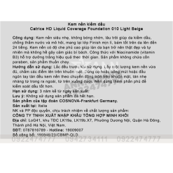 Kem Nền Catrice HD Liquid Coverage Foundation 30ml - Hàng Xách Tay - 4250947598283