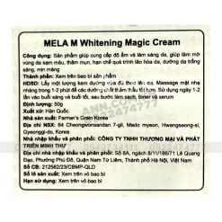 Kem Face Mela M Whitening Magic Cream Hỗ Trợ Da Nám 50g - 8809781950557