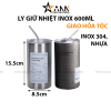Ly Giữ Nhiệt Inox Iced Americano 600ml 15.5x8.5x8.5cm - LGNIN02