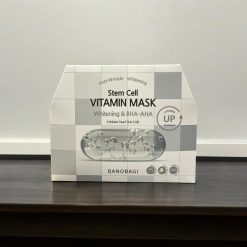 Mặt Nạ Giấy Banobagi Màu Trắng Stem Cell Vitamin Mask Whitening BHA AHA Hộp 10 Miếng - 8809486365342
