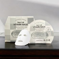 Mặt Nạ Giấy Banobagi Màu Trắng Stem Cell Vitamin Mask Whitening BHA AHA Hộp 10 Miếng - 8809486365342