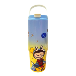 Ly Giữ Nhiệt Labubu Loang Màu Có Quai Xách 900ml - BGNLBB02