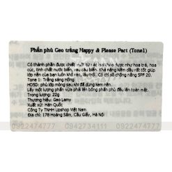 Phấn Phủ GEO Sempre Happy & Please Pact Hàn Quốc 22g (Tone 1) - 8802885129133