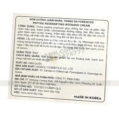 Kem Dưỡng Forencos Màu Tím Peptide Redensifying Intensive Cream 50ml - 8809058916309