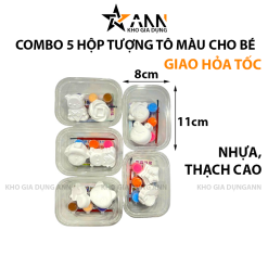Combo 5 Hộp Tượng Mini Tô Màu Cho Bé - TMNTMCB