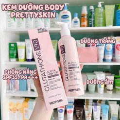 Kem Body Prettyskin Màu Hồng Ban Ngày Glutathione V10 Alpha Arbutin Body Lotion 250ml - 8809733216373