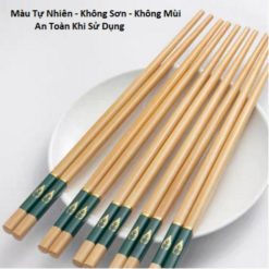 Bộ 10 Đôi Đũa Tre Chống Nấm Móc Trơn Trượt 24cm - B10DDTTN