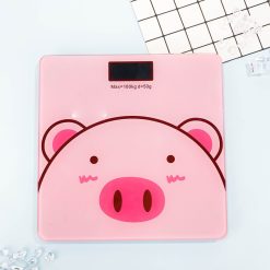 Cân Điện Tử Sức Khỏe Hình Heo Hồng Và Gấu Dâu - Mặt Kính Cường Lực - Trọng Tải Tối Đa 180kg 28x28cm - CDT02