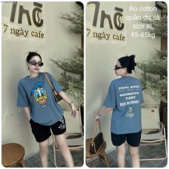 Đồ bộ quần đùi áo tay ngắn in hình vịt - DBO5080