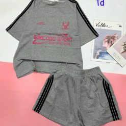 Đồ bộ quần đùi áo tay ngắn in nhiều chữ - DBO5081