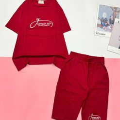 Đồ bộ quần lửng áo tay ngắn in chữ g kiểu - DBO5084