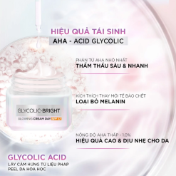 Kem Dưỡng Trắng Da Loreal Paris Ban Ngày Glycolic-Bright Glowing Cream Day SPF 17 50ml - 8994993016525