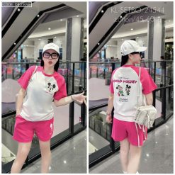 Đồ bộ quần đùi áo tay ngắn in hình chuột mickey - DBO5098