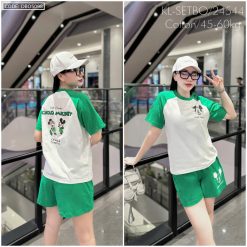 Đồ bộ quần đùi áo tay ngắn in hình chuột mickey - DBO5098