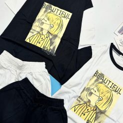 Đồ bộ quần đùi áo tay ngắn in chữ beautiful - DBO5099