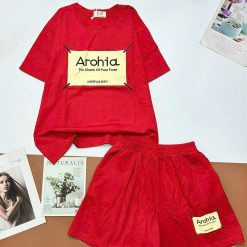 Đồ bộ quần đùi bảng chữ áo tay ngắn - DBO5107