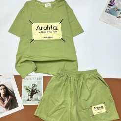 Đồ bộ quần đùi bảng chữ áo tay ngắn - DBO5107