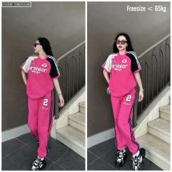 Đồ bộ quần dài áo tay ngắn thể thao in - DBO5108