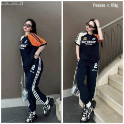 Đồ bộ quần dài áo tay ngắn thể thao in - DBO5108