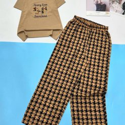 Đồ bộ quần dài mango áo thun tay ngắn nhiều họa tiết - DBO5109