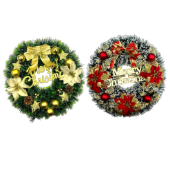 Vòng Nguyệt Quế Noel Trang Trí Tường Cửa Giáng Sinh 2 Mẫu Size 40cm - VHNQ03