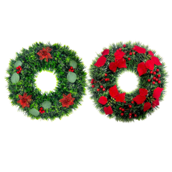 Vòng Nguyệt Quế Noel - Trang Trí Giáng Sinh Tường Cửa - 2 Mẫu Cơ Bản Size 38cm - VHNQ04