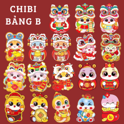 Combo 50 Bao Lì Xì Chibi Tết Ất Tỵ 2025 - LIXICHIBI2025