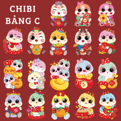 Combo 50 Bao Lì Xì Chibi Tết Ất Tỵ 2025 - LIXICHIBI2025