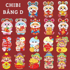 Combo 50 Bao Lì Xì Chibi Tết Ất Tỵ 2025 - LIXICHIBI2025