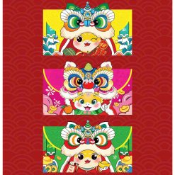 Combo 10 Bao Lì Xì Đầu Lân Ngang - LIXINGANG2025