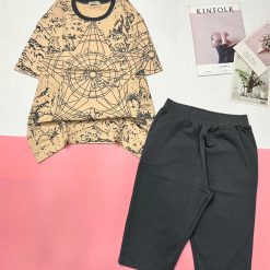 Đồ bộ quần lửng áo tay ngắn in hình ngôi sao - DBO5117